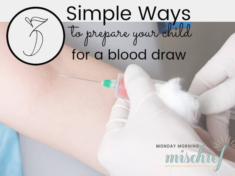 prepare child blood draw