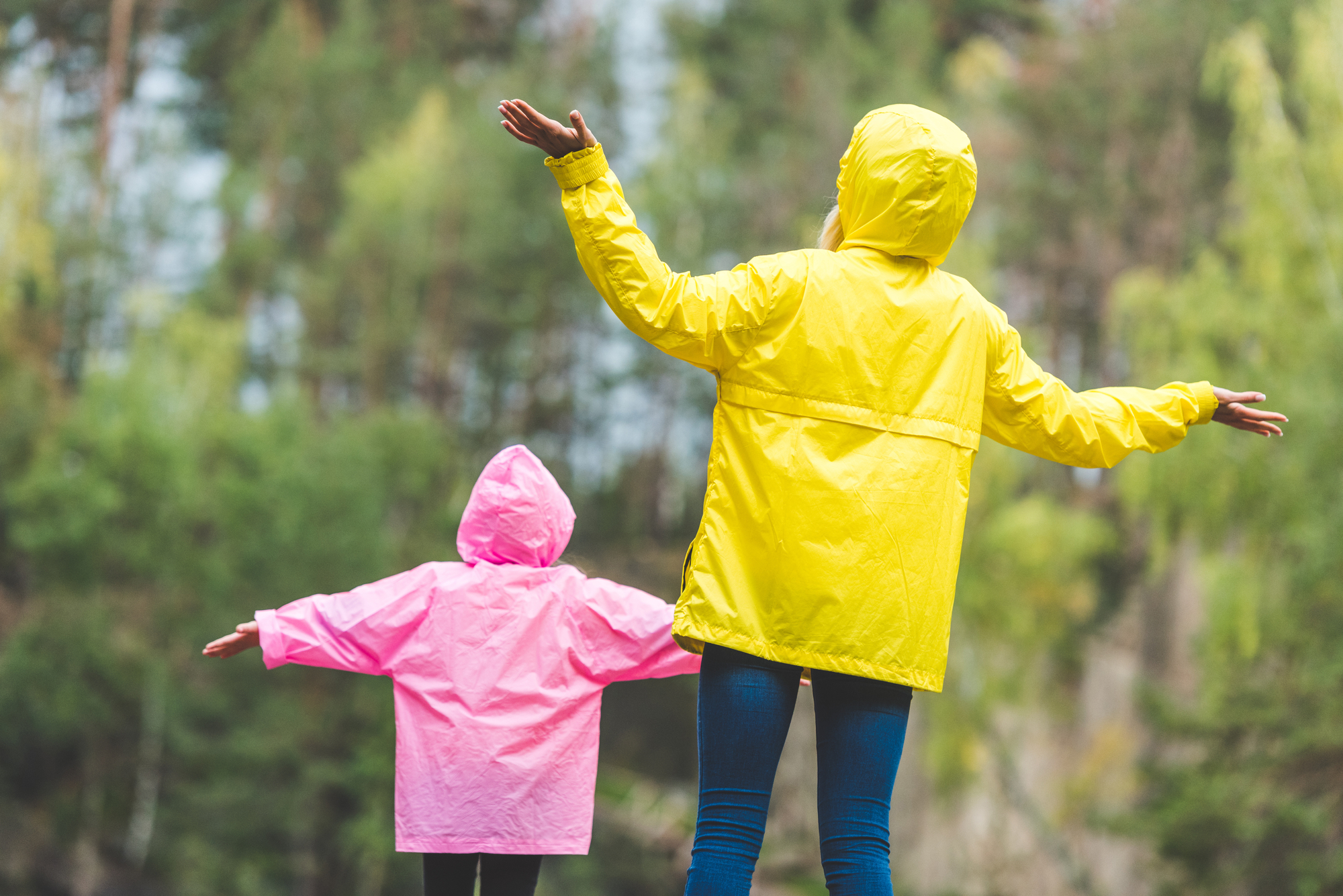 Playing in the rain